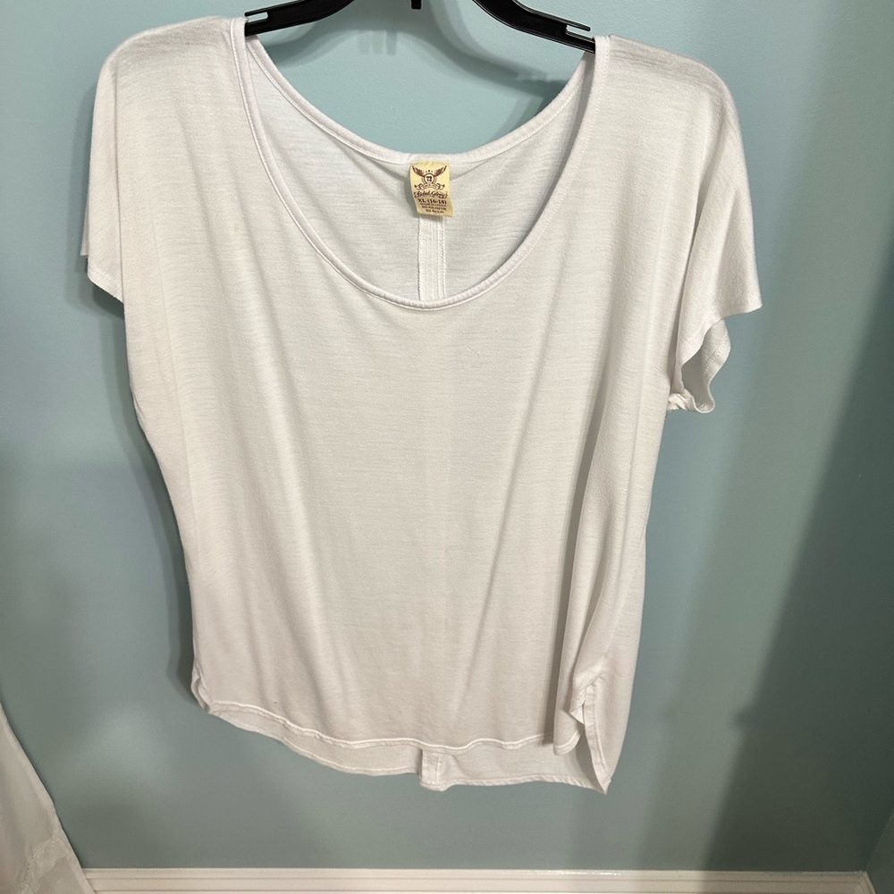Faded Glory White Short Sleeve Relaxed Tee